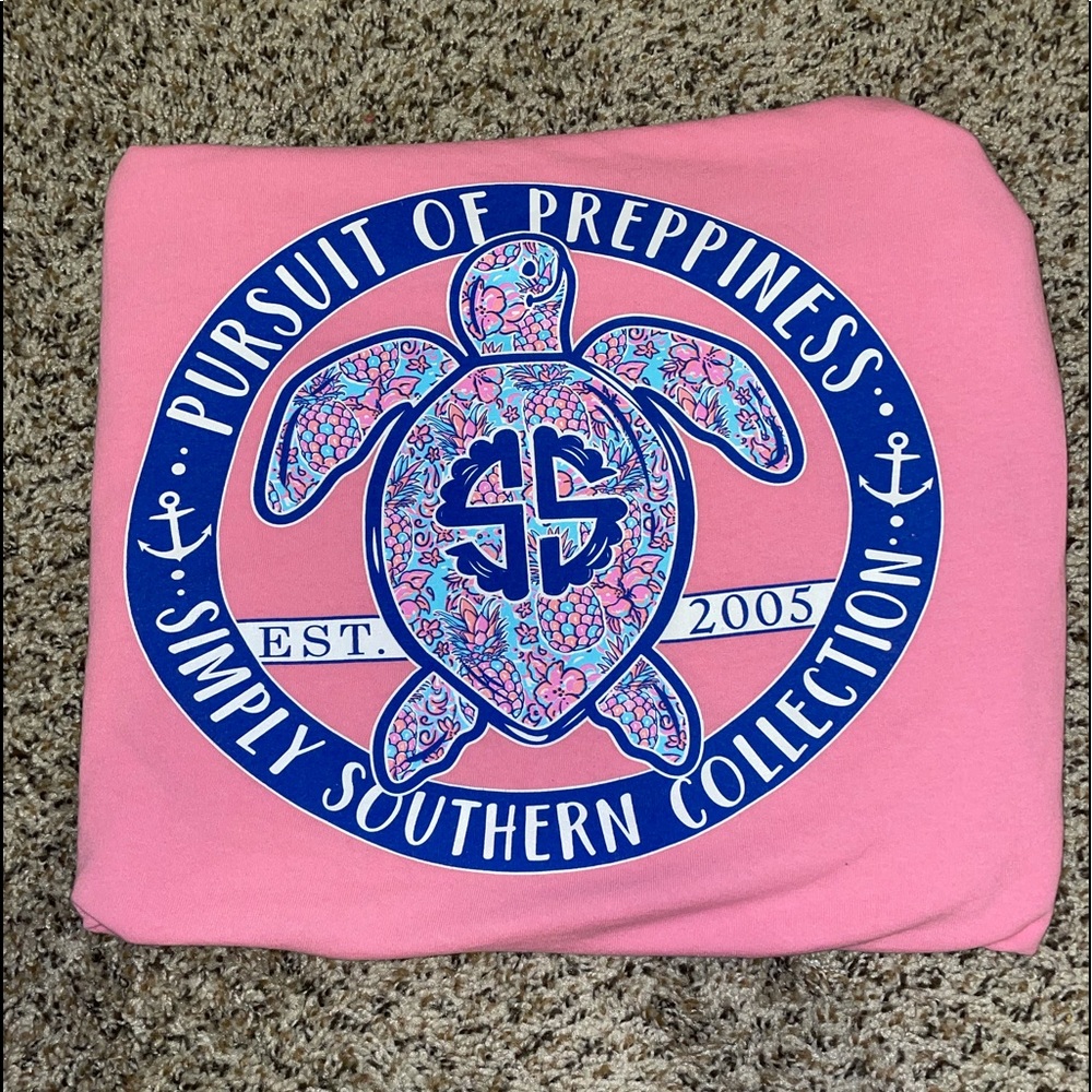 Simply Southern, size L, pink long sleeve shirt.